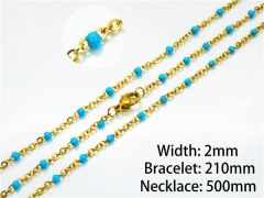 Gold Necklaces of Stainless Steel 316L-HY70S0073MLQ