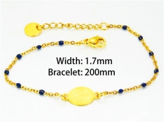 Gold Bracelets of Stainless Steel 316L-HY76B1443KLA