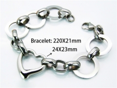 HY Wholesale Steel Color Bracelets of Stainless Steel 316L-HY81B0090HLS