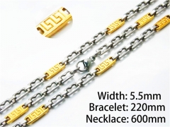 Necklaces Bracelets Sets of Stainless Steel 316L-HY55S0548IIU