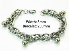 HY Wholesale Steel Color Bracelets of Stainless Steel 316L-HY92B0057HBB