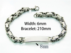 Steel Color Bracelets of Stainless Steel 316L-HY54B0110MLX