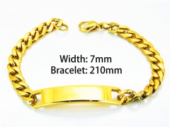 Gold Bracelets of Stainless Steel 316L-HY55B0575NZ