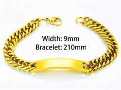 Gold Bracelets of Stainless Steel 316L-HY55B0574NW