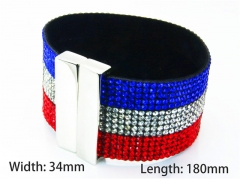 Wholesale Bracelets (Leather) (Natural Crystal)-HY81B0421HNE
