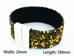 Wholesale Bracelets (Leather) (Natural Crystal)-HY81B0453HLS