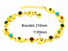 HY Wholesale Stainless Steel 316L Bracelets (18K-Gold Color)-HY90B0135IKS