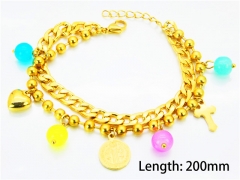 Stainless Steel 316L Bracelets (18K-Gold Color)-HY81B0081HLF