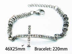 HY Wholesale Stainless Steel 316L Bracelets (Steel Color)-HY55B0155MS