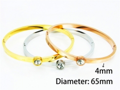 HY Wholesale Stainless Steel 316L Bangle (Natural Crystal)-HY12B0384IKF