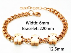 HY Wholesale Stainless Steel 316L Bracelets (14K-Rose Gold Color)HY90B0103HOC