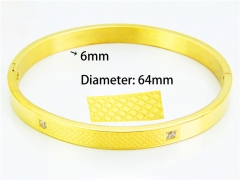 HY Wholesale Stainless Steel 316L Bangle (Natural Crystal)-HY42B0049HJC
