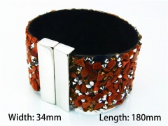 Wholesale Bracelets (Leather) (Natural Crystal)-HY81B0434HME