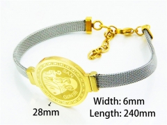 Stainless Steel 316L Bracelets (18K-Gold Color)-HY12B0380PC