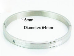 HY Wholesale Stainless Steel 316L Bangle (Natural Crystal)-HY42B0054HHC