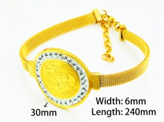 Stainless Steel 316L Bracelets (18K-Gold Color)-HY12B0379HHA