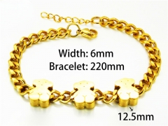HY Wholesale Stainless Steel 316L Bracelets (18K-Gold Color)-HY90B0102HNX