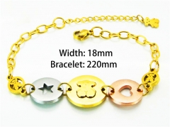 HY Wholesale Stainless Steel 316L Bracelets (18K-Gold Color)-HY90B0173HOY
