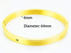 HY Wholesale Stainless Steel 316L Bangle (Natural Crystal)-HY42B0046HJC