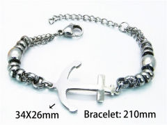 HY Wholesale Stainless Steel 316L Bracelets (Steel Color)-HY55B0152MQ