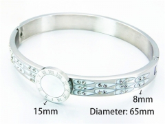 HY Wholesale Stainless Steel 316L Bangle (Natural Crystal)-HY81B0192HOA