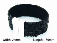 Wholesale Bracelets (Leather) (Natural Crystal)-HY81B0446HLR