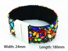 Wholesale Bracelets (Leather) (Natural Crystal)-HY81B0443HLY