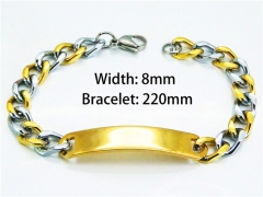 Stainless Steel 316L Bracelets (18K-Gold Color)-HY55B0677OW