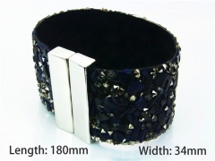 Wholesale Bracelets (Leather) (Natural Crystal)-HY81B0429HMR