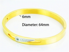 HY Wholesale Stainless Steel 316L Bangle (Natural Crystal)-HY42B0067HLZ