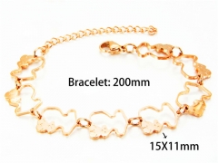 HY Wholesale Stainless Steel 316L Bracelets (14K-Rose Gold Color)HY90B0139IUU