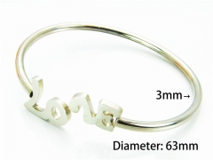 HY Jewelry Wholesale Stainless Steel 316L Bangle (PDA Style)-HY58B0182LS