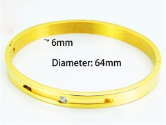 HY Wholesale Stainless Steel 316L Bangle (Natural Crystal)-HY42B0077HJC