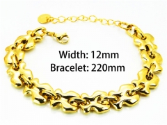 HY Wholesale Stainless Steel 316L Bracelets (18K-Gold Color)-HY90B0006HPL