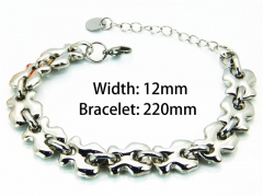 HY Wholesale Stainless Steel 316L Bracelets (Steel Color)-HY90B0005HNV