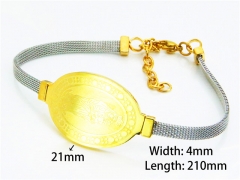 Stainless Steel 316L Bracelets (18K-Gold Color)-HY12B0382PR