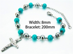 HY Wholesale Rosary Bracelets Stainless Steel 316L-HY76B0517MA