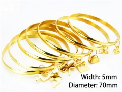 HY Jewelry Wholesale Stainless Steel 316L Bangle (Merger)-HY58B0123HOR