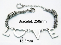 Stainless Steel 316L Bracelets (Steel Color)-HY55B0157MC