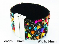 Wholesale Bracelets (Leather) (Natural Crystal)-HY81B0442HME