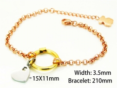 Stainless Steel 316L Bracelets (14K-Rose Gold Color)HY90B0146HKW