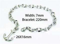 Stainless Steel 316L Bracelets (Steel Color)-HY81B0649MX