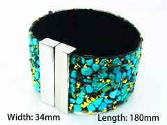Wholesale Bracelets (Leather) (Natural Crystal)-HY81B0438HMX
