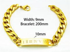 Stainless Steel 316L Bracelets (18K-Gold Color)-HY81B0170HIF
