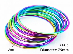 HY Jewelry Wholesale Stainless Steel 316L Bangle (Colorful)-HY07B0128HJA