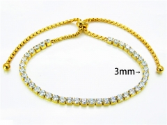 HY Wholesale Stainless Steel 316L Bangle (Natural Crystal)-HY58B0148HNF
