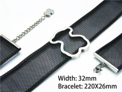 HY Wholesale Stainless Steel 316L Bracelets (Steel Color)-HY90B0104HOR