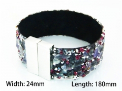 Wholesale Bracelets (Leather) (Natural Crystal)-HY81B0454HLA