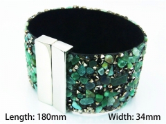 Wholesale Bracelets (Leather) (Natural Crystal)-HY81B0436HMS