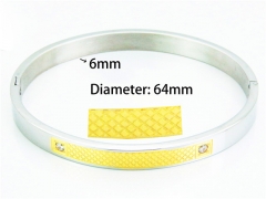 HY Wholesale Stainless Steel 316L Bangle (Natural Crystal)-HY42B0048HJL